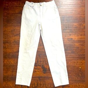 Escada Sport High Waisted Denim Pants White 12/42